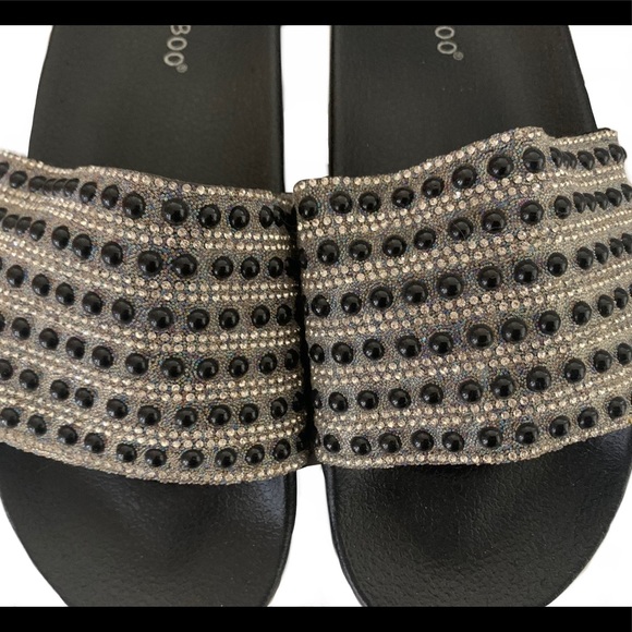 BAMBOO Woman’s Rhinestone Flats - Picture 2 of 3